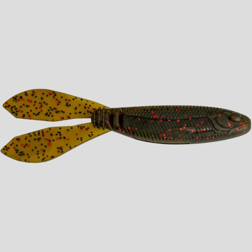 G-Ratt Baits Mixer Creature Baits - Green Pumpkin Red Flake