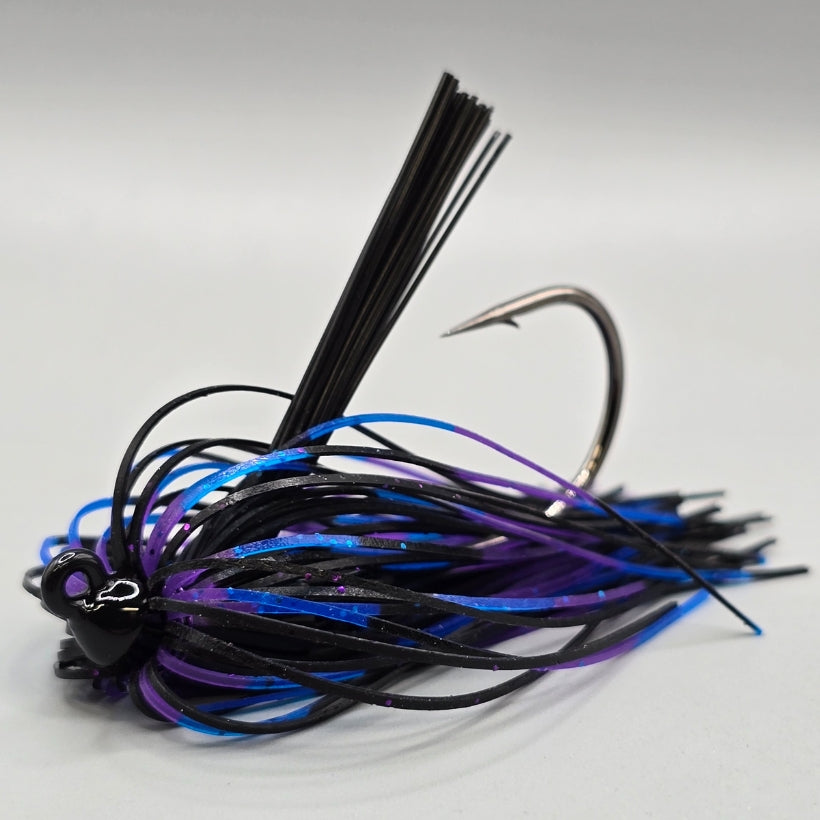 Hog Farmer Epitome hidden weight swim jig with wire-tied skirt designed for heavy cover fishing