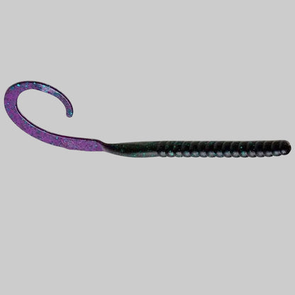 Zoom Ol Monster 10.5 inch ribbon tail worm soft plastic bass fishing bait - Junebug