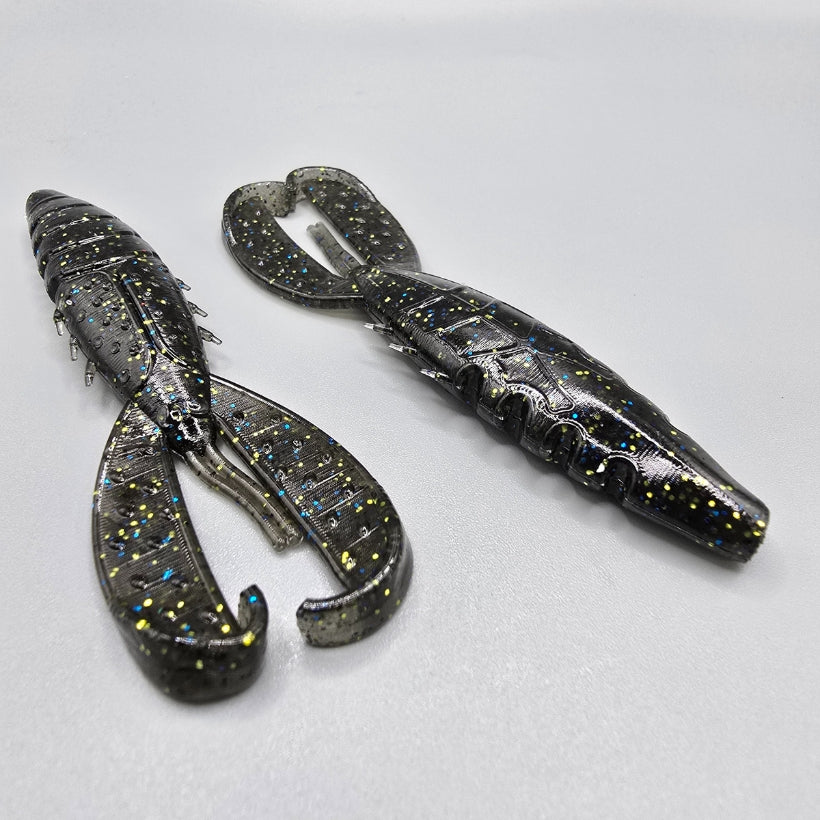 Black Label CP Craw 3.75 inch soft plastic craw trailer with twin swimming tails