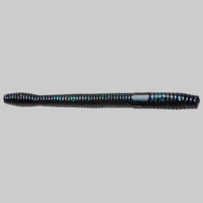 Zoom Magnum Finesse Worm 5 inch soft plastic bass fishing worm - Junebug