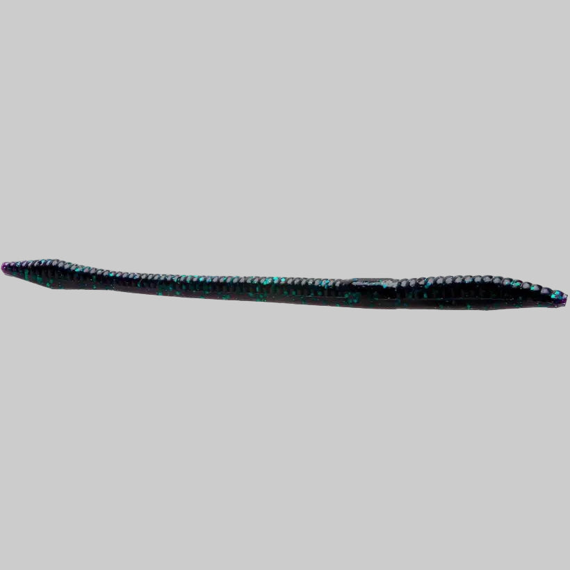 Zoom Trick Worm 6.5 inch floating finesse worm for bass fishing - Junebug