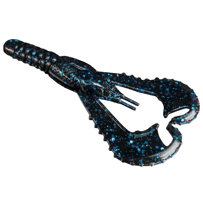 Lunker City 4" Karate Craws - Black Blue Flake
