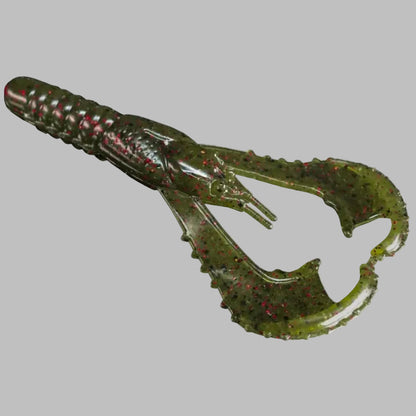 Lunker City 4" Karate Craws - Dark Watermelon Red