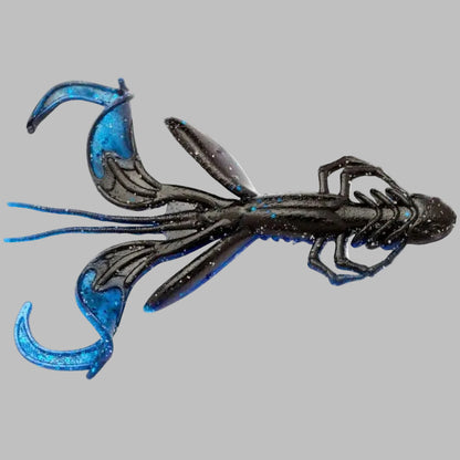 Lunker City 5" Ozmo Creature Baits - Black Blue Sapphire