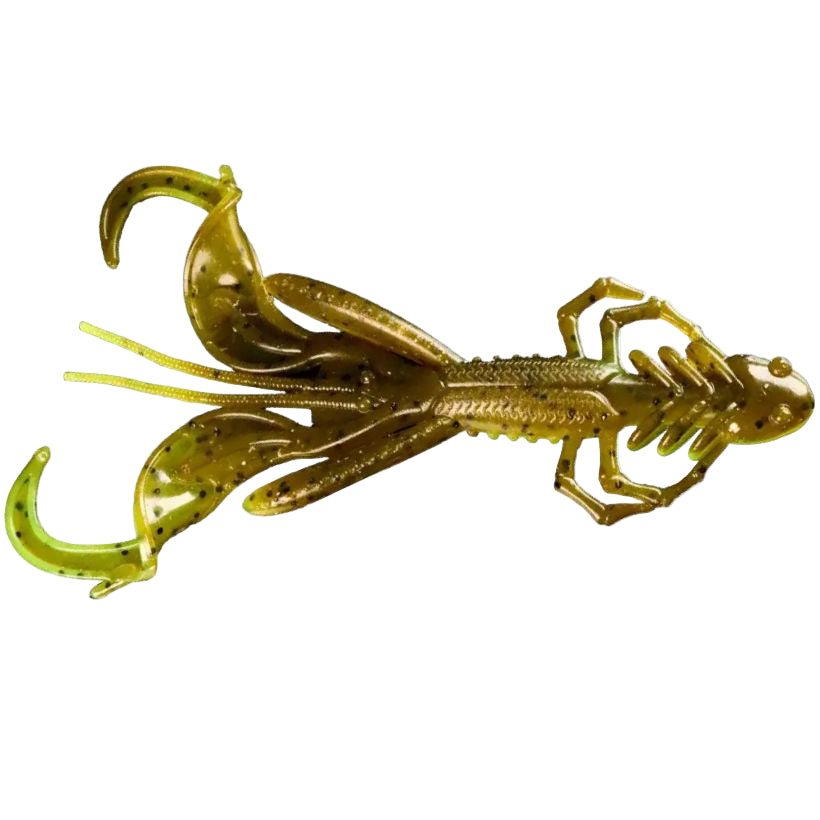 Lunker City 5" Ozmo Creature Baits - Green Pumpkin Chartreuse