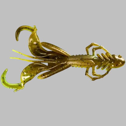 Lunker City 5" Ozmo Creature Baits - Green Pumpkin Chartreuse