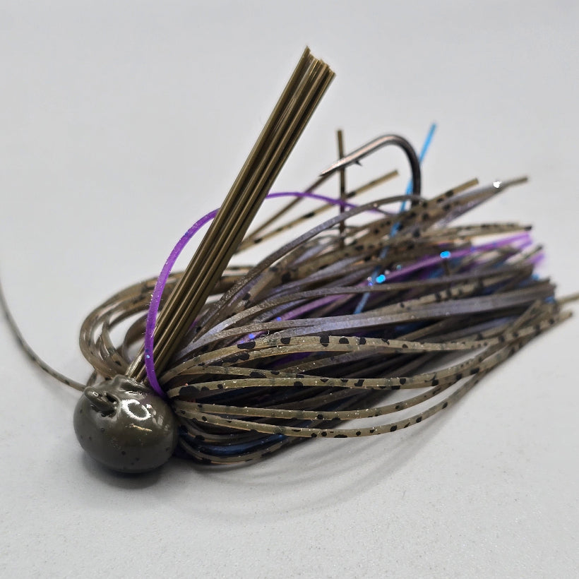 Brazalo Custom Lures Tungsten Football Jigs - Magic Craw Purple