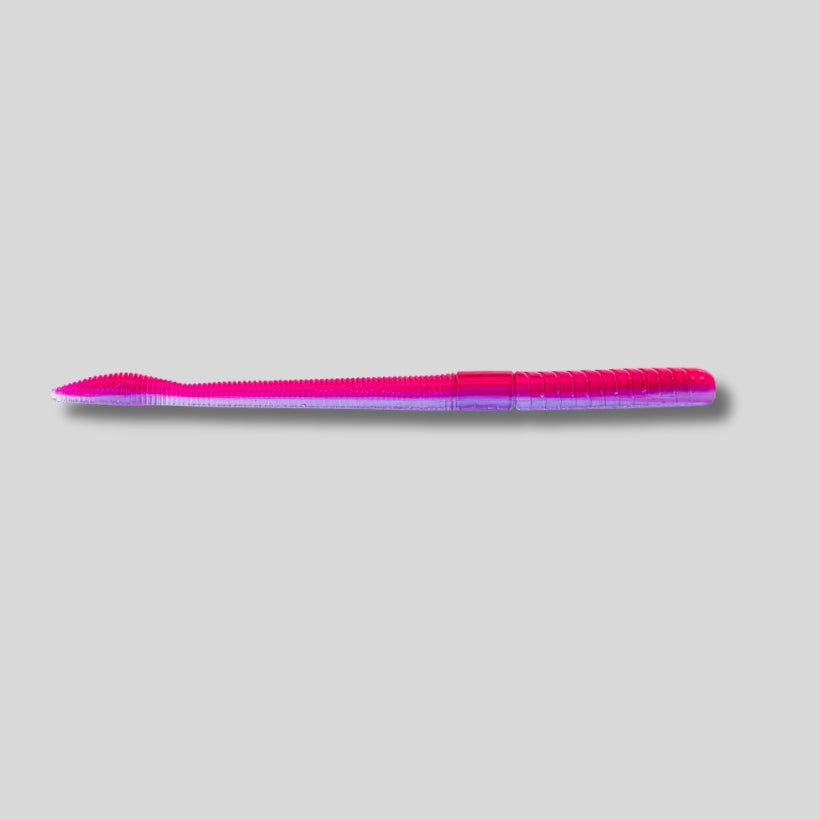XZone MB Fat Finesse Worm 6 inch soft plastic bass fishing worm for Texas rigs, shaky heads, and finesse presentations