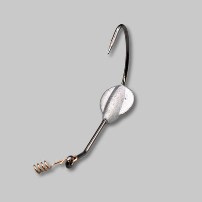 BF Whacker belly weighted underspin rigged with a swimbait and willow blade