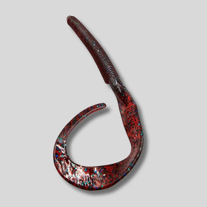 Jawtec Sultan 10 inch ribbon tail worm soft plastic bass fishing lure closeout at Brazalo Lures