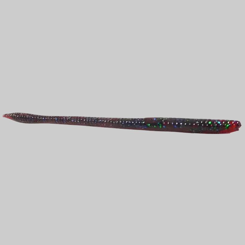Zoom Trick Worm 6.5 inch floating finesse worm for bass fishing - Plum Apple