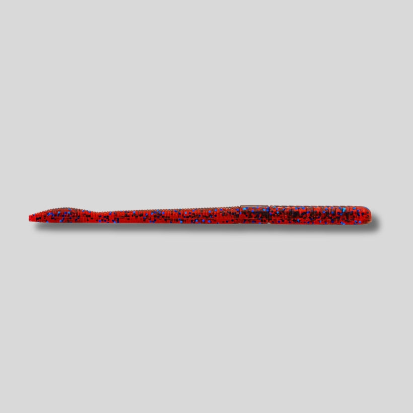 XZone MB Fat Finesse Worm 6 inch soft plastic bass fishing worm for Texas rigs, shaky heads, and finesse presentations
