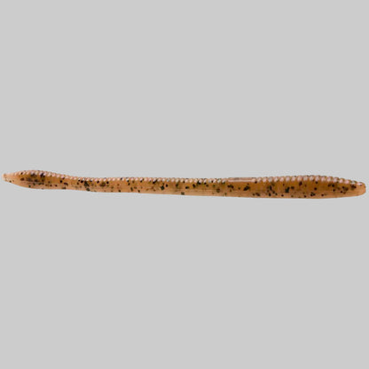 Zoom Trick Worm 6.5 inch floating finesse worm for bass fishing - Pumpkin
