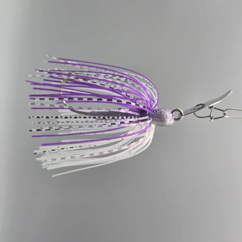 Brazalo Strutter JR compact bladed jig for bass fishing with high-speed stability and signature hunting action - Purple Haze