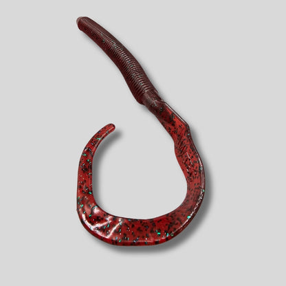 Jawtec Sultan 10 inch ribbon tail worm soft plastic bass fishing lure closeout at Brazalo Lures