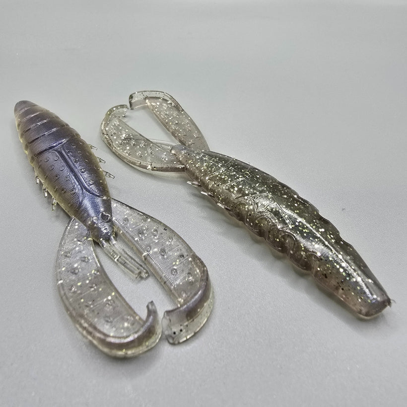 Black Label CP Craw 3.75 inch soft plastic craw trailer with twin swimming tails