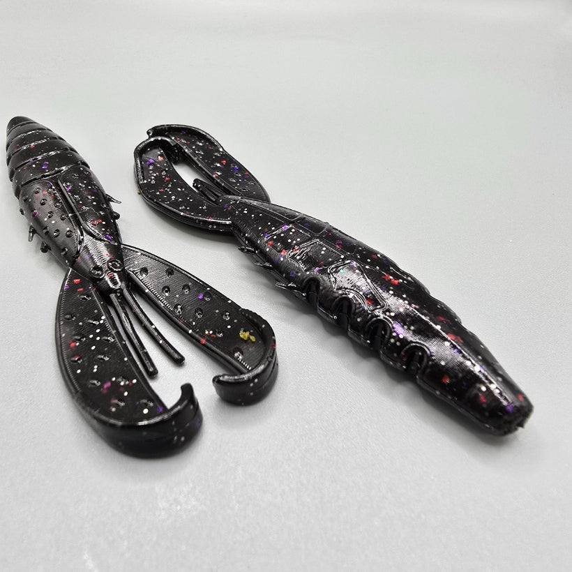 Black Label CP Craw 3.75 inch soft plastic craw trailer with twin swimming tails