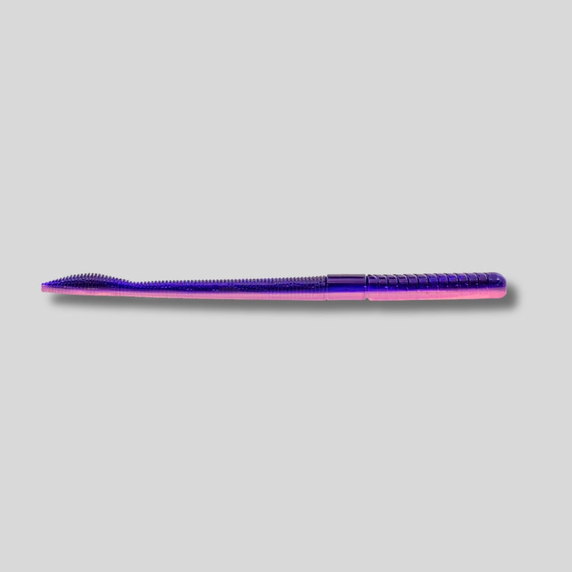 XZone MB Fat Finesse Worm 6 inch soft plastic bass fishing worm for Texas rigs, shaky heads, and finesse presentations