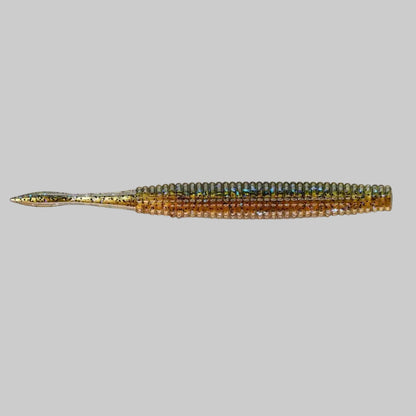 Spiced Pumpkin - CAST Fishing Co. Nova 4.5 inch finesse worm with built-in glass rattle for Neko rigs, shaky heads, Ned rigs and bass fishing