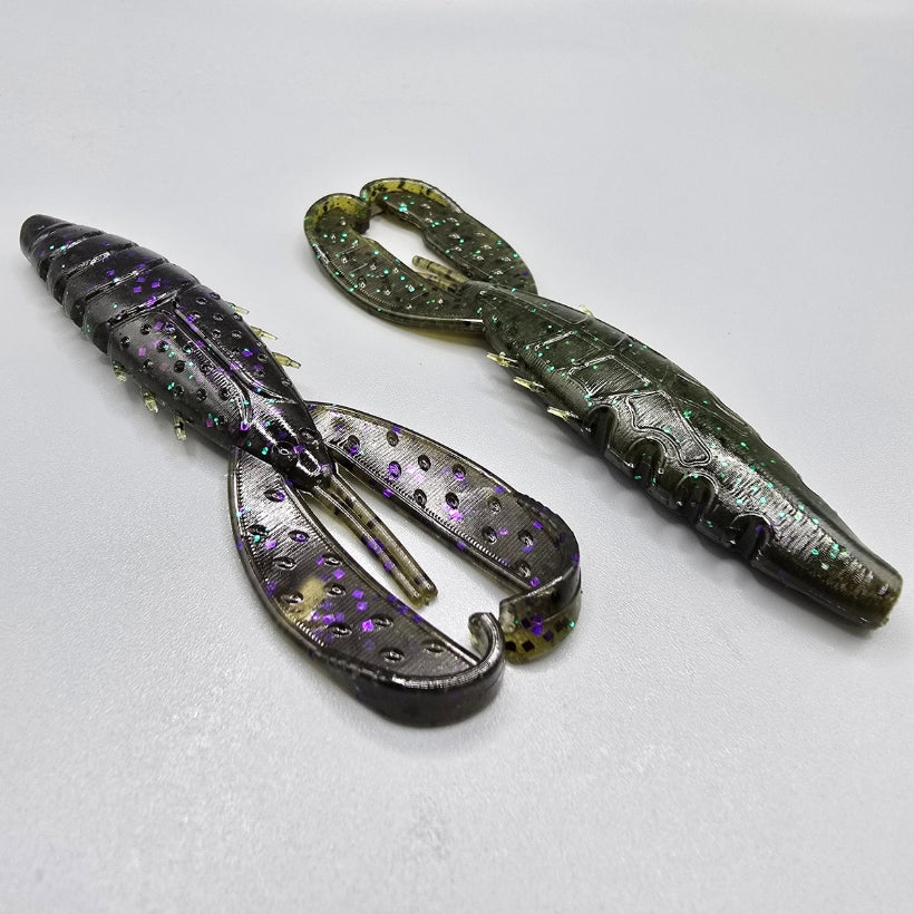 Black Label CP Craw 3.75 inch soft plastic craw trailer with twin swimming tails