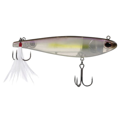 Berkley Doom Stroller hard minnow bait with Fusion19 treble hooks for open-water and suspended bass fishing - Stealth Shad