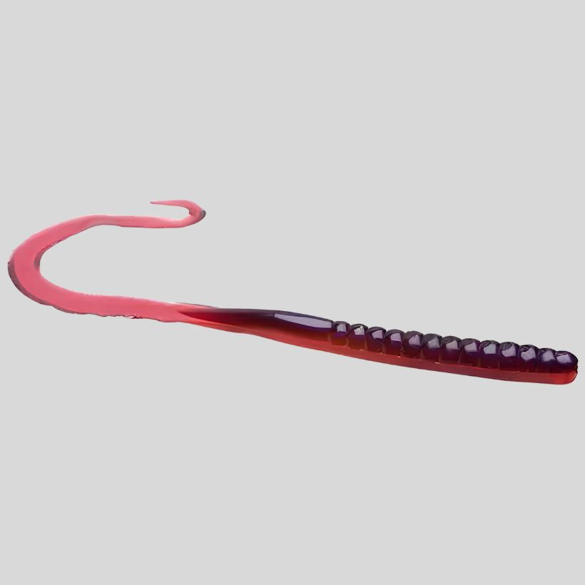 Zoom Mag II 9 inch ribbon tail worm soft plastic bass fishing bait - Tequila Sunrise