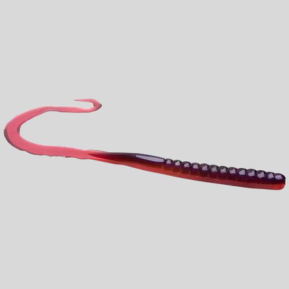 Zoom Mag II 9 inch ribbon tail worm soft plastic bass fishing bait - Tequila Sunrise