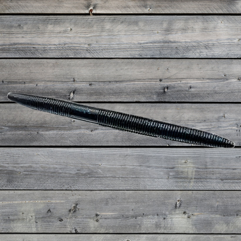 Salt-Infused Soft Plastic Worm with Bass Candy Scent 