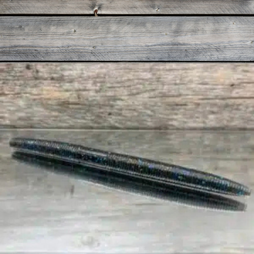 Salt-Infused Soft Plastic Worm with Bass Candy Scent 