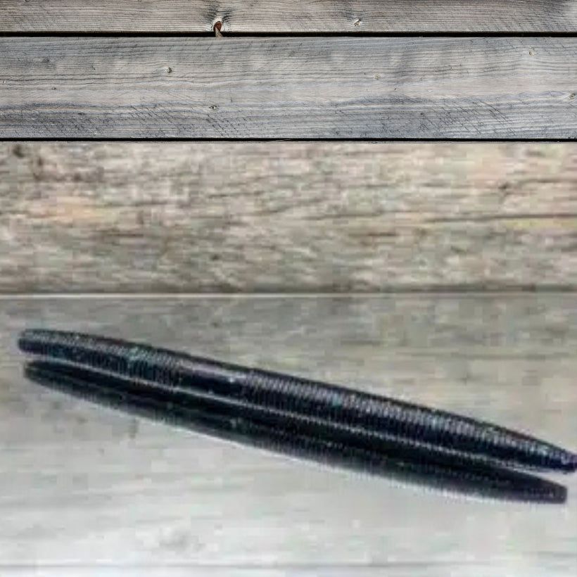 Salt-Infused Soft Plastic Worm with Bass Candy Scent 