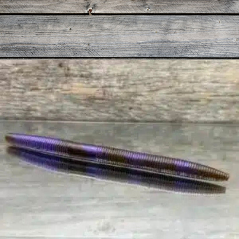 Salt-Infused Soft Plastic Worm with Bass Candy Scent 