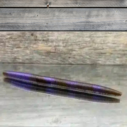 Salt-Infused Soft Plastic Worm with Bass Candy Scent 
