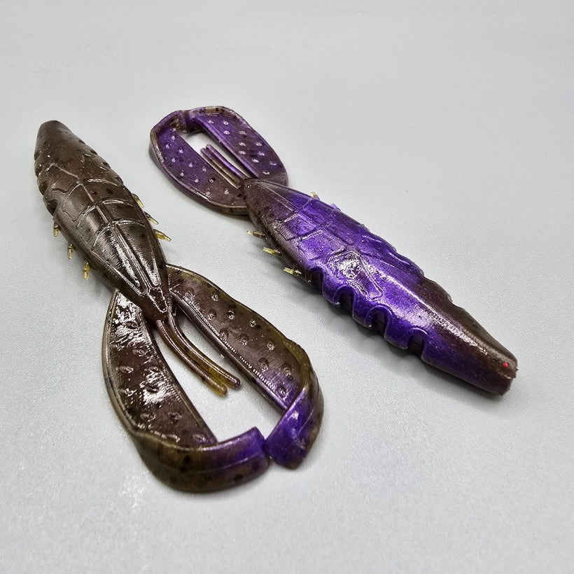 Black Label CP Craw 3.75 inch soft plastic craw trailer with twin swimming tails