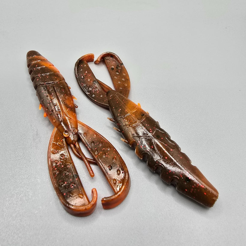 Black Label CP Craw 3.75 inch soft plastic craw trailer with twin swimming tails