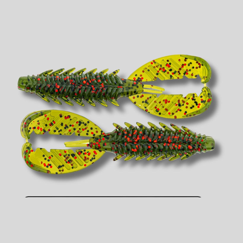 XZone Adrenaline Craw soft plastic crawfish bait available in 3.5 inch and 4.25 inch sizes for bass fishing rigs and trailers