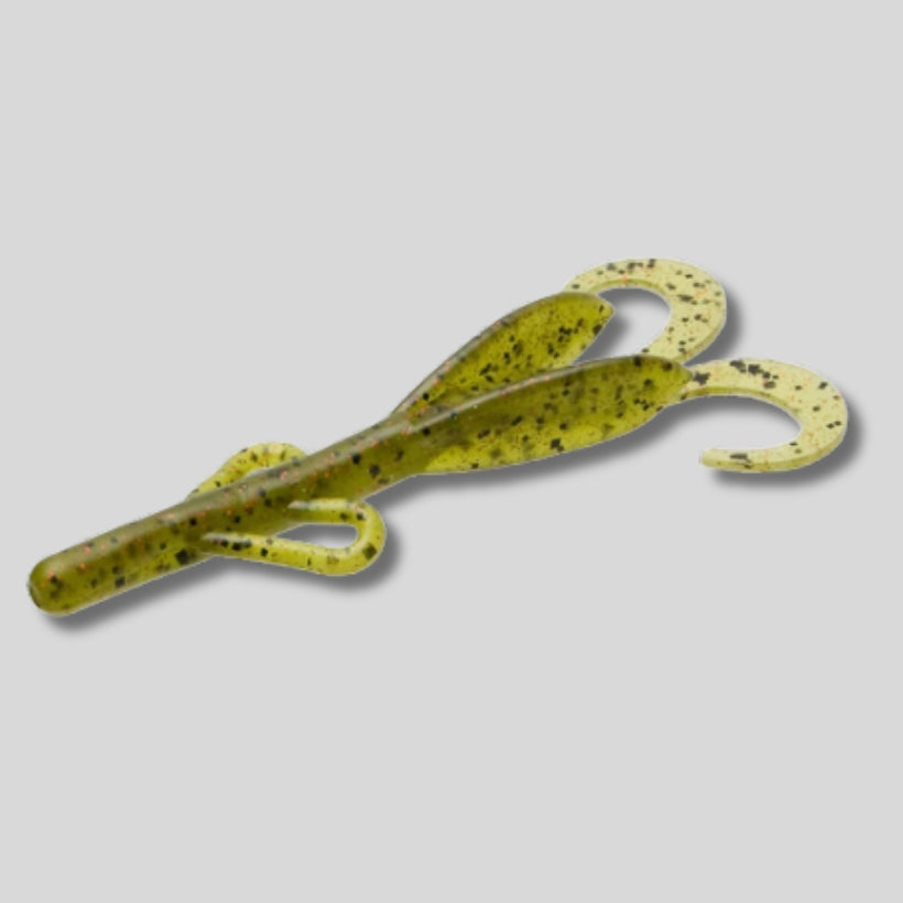 Zoom Baby Brush Hog 4 inch creature bait 12 pack soft plastic bass fishing lure for Texas rigs and heavy cover fishing
