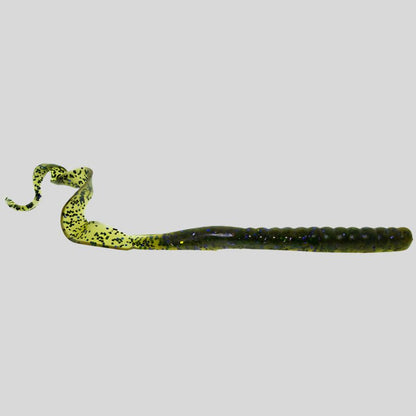 Zoom Mag II 9 inch ribbon tail worm soft plastic bass fishing bait - Watermelon Candy