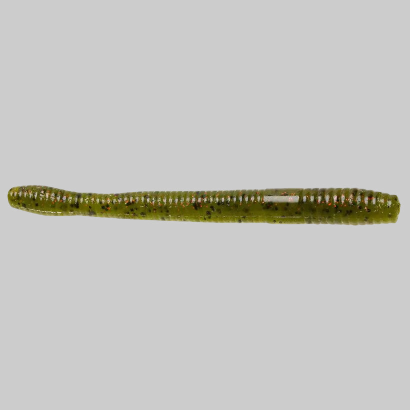 Zoom Magnum Finesse Worm 5 inch soft plastic bass fishing worm - Watermelon Red