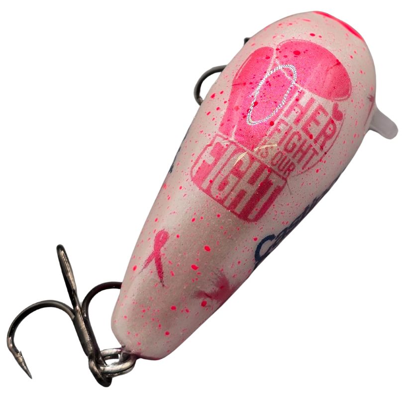 Wrighteous Tackle 1.5 Balsa Square bill (2 of 2) - Casting for Recovery - Pink - Top View