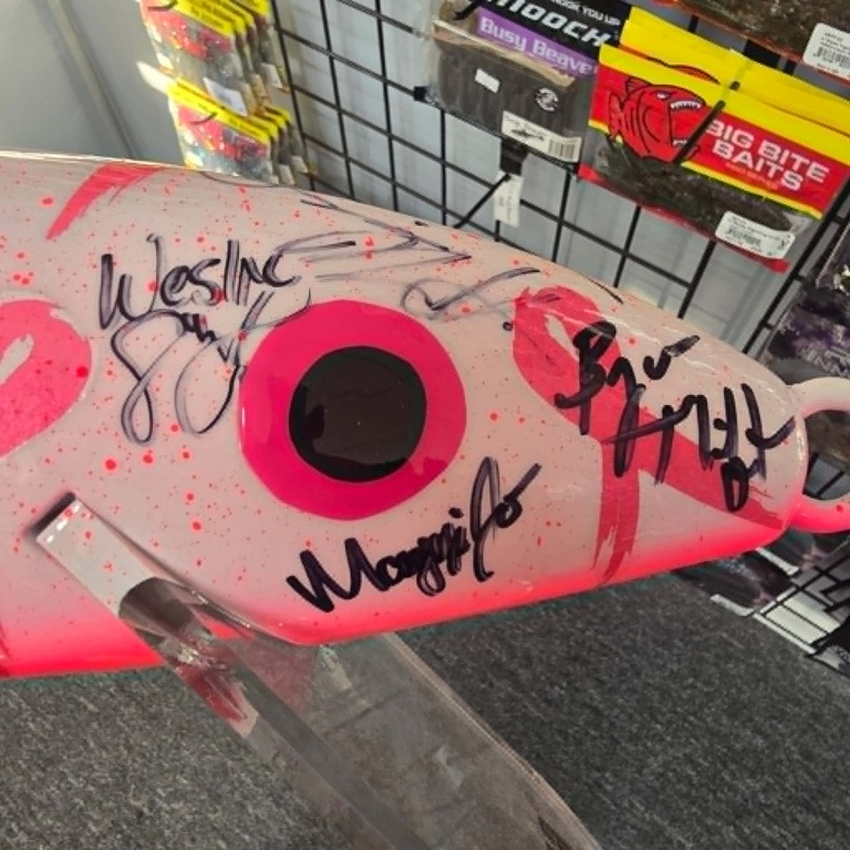 24-inch custom-painted Rapala lure with signatures for Casting for Recovery charity bundle