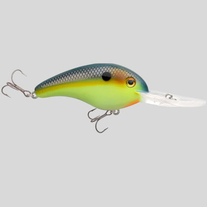 Strike King Pro Model Elite 6XD deep diving crankbait with premium hooks - Chartreuse Sexy Shad 2.0