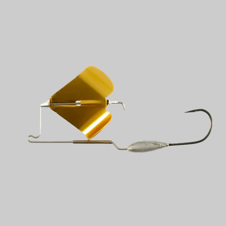 Missile Baits Buzz Wagon buzzbait with anodized blade and Gamakatsu hook for topwater bass fishing.