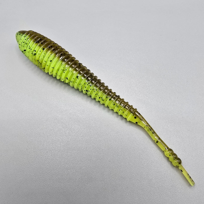 Hog Farmer Spunk Shad soft plastic swimbait used as a finesse trailer