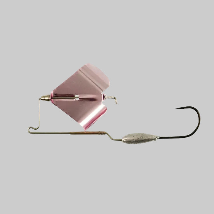 Missile Baits Buzz Wagon buzzbait with anodized blade and Gamakatsu hook for topwater bass fishing.