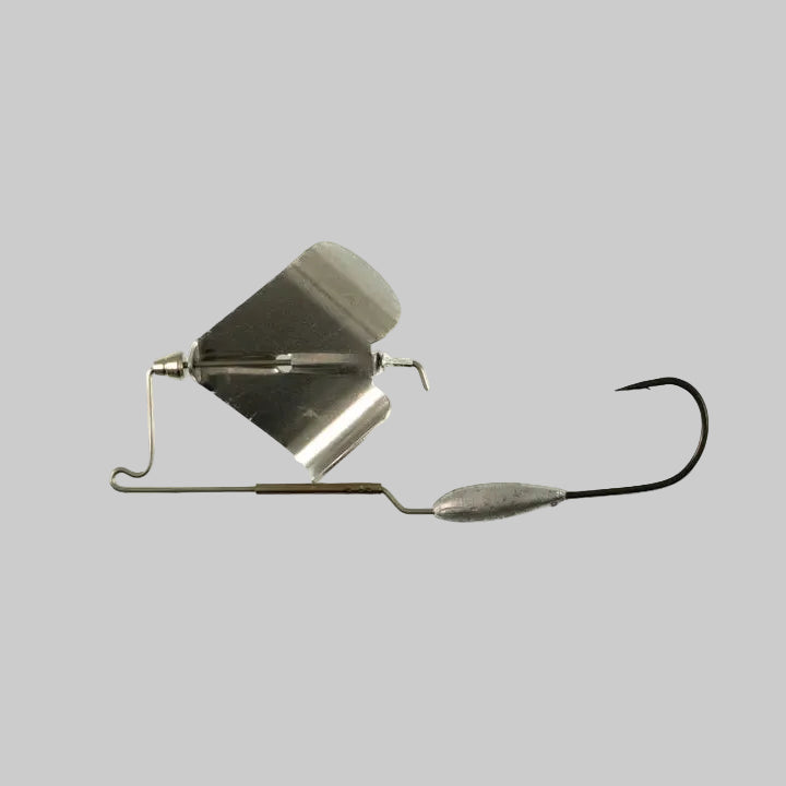 Missile Baits Buzz Wagon buzzbait with anodized blade and Gamakatsu hook for topwater bass fishing.